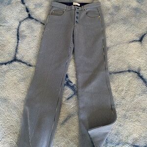 Flare Sonia rykiel striped railroad pants blue